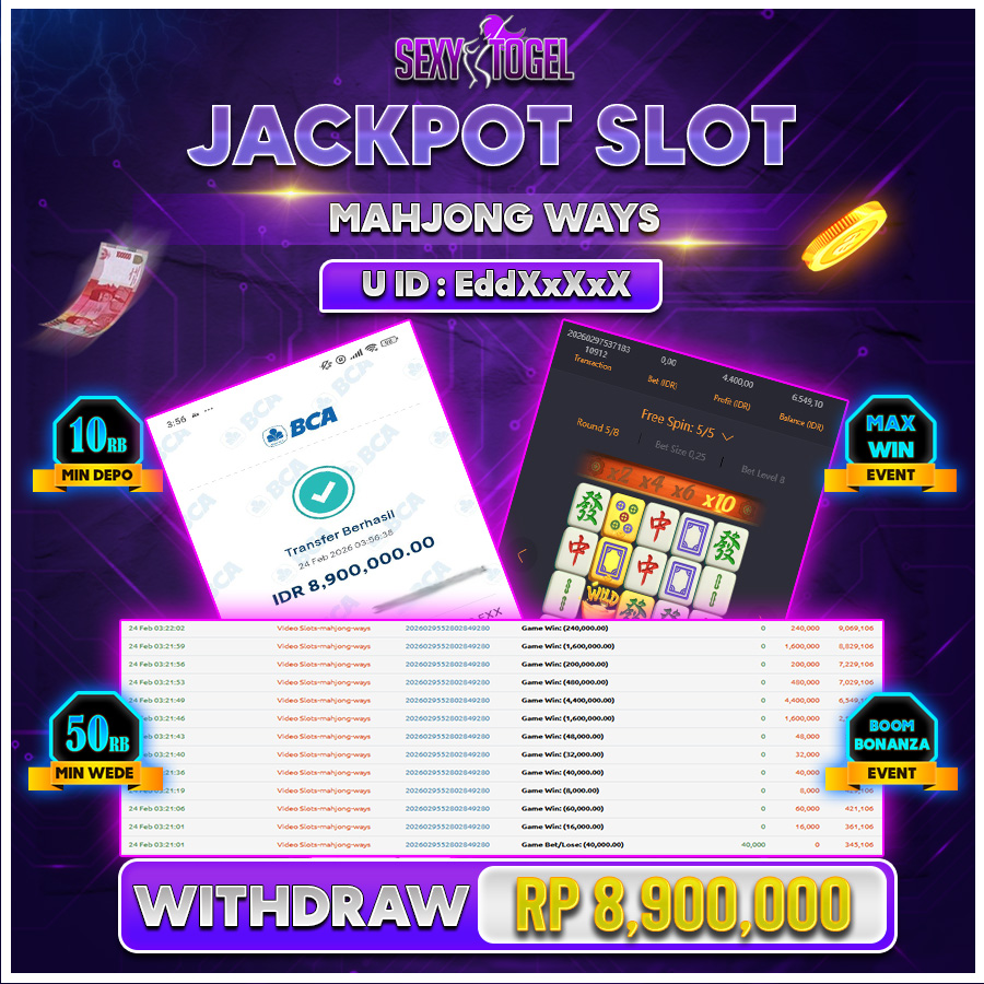 SEXYTOGEL JACKPOT SLOT MAHJONG WAYS Rp 8.900.000.,-LUNAS