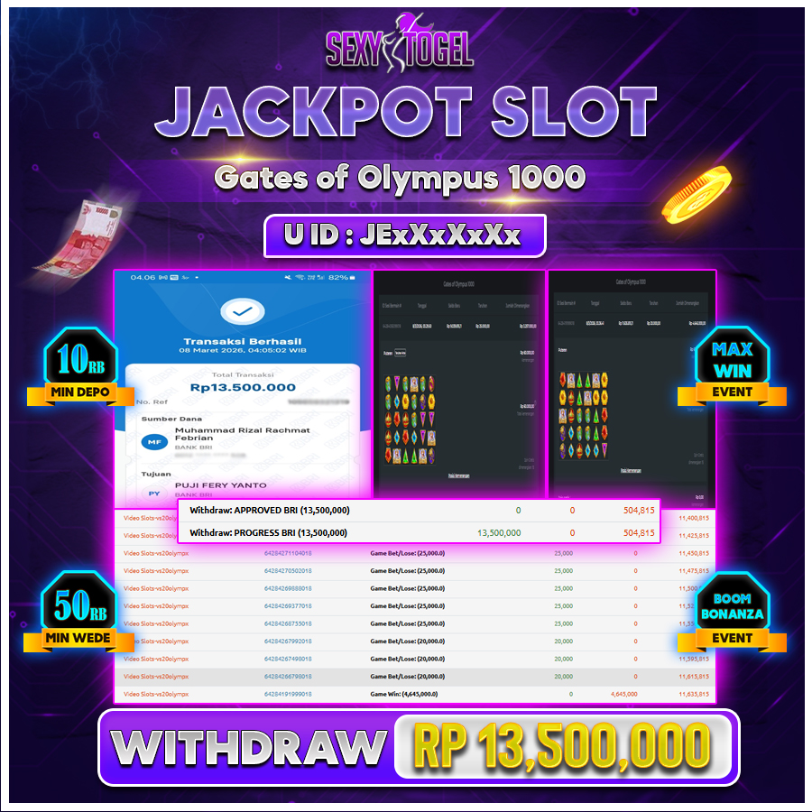 SEXYTOGEL JACKPOT SLOT GATES OF OLYMPUS 1000 Rp 13.500.000.,-LUNAS