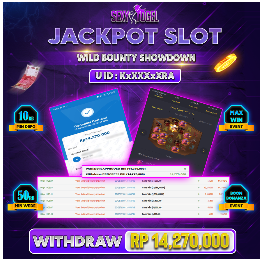 SEXYTOGEL JACKPOT SLOT WILD BOUNTY SHOWDOWN Rp 14.270.000.,-LUNAS